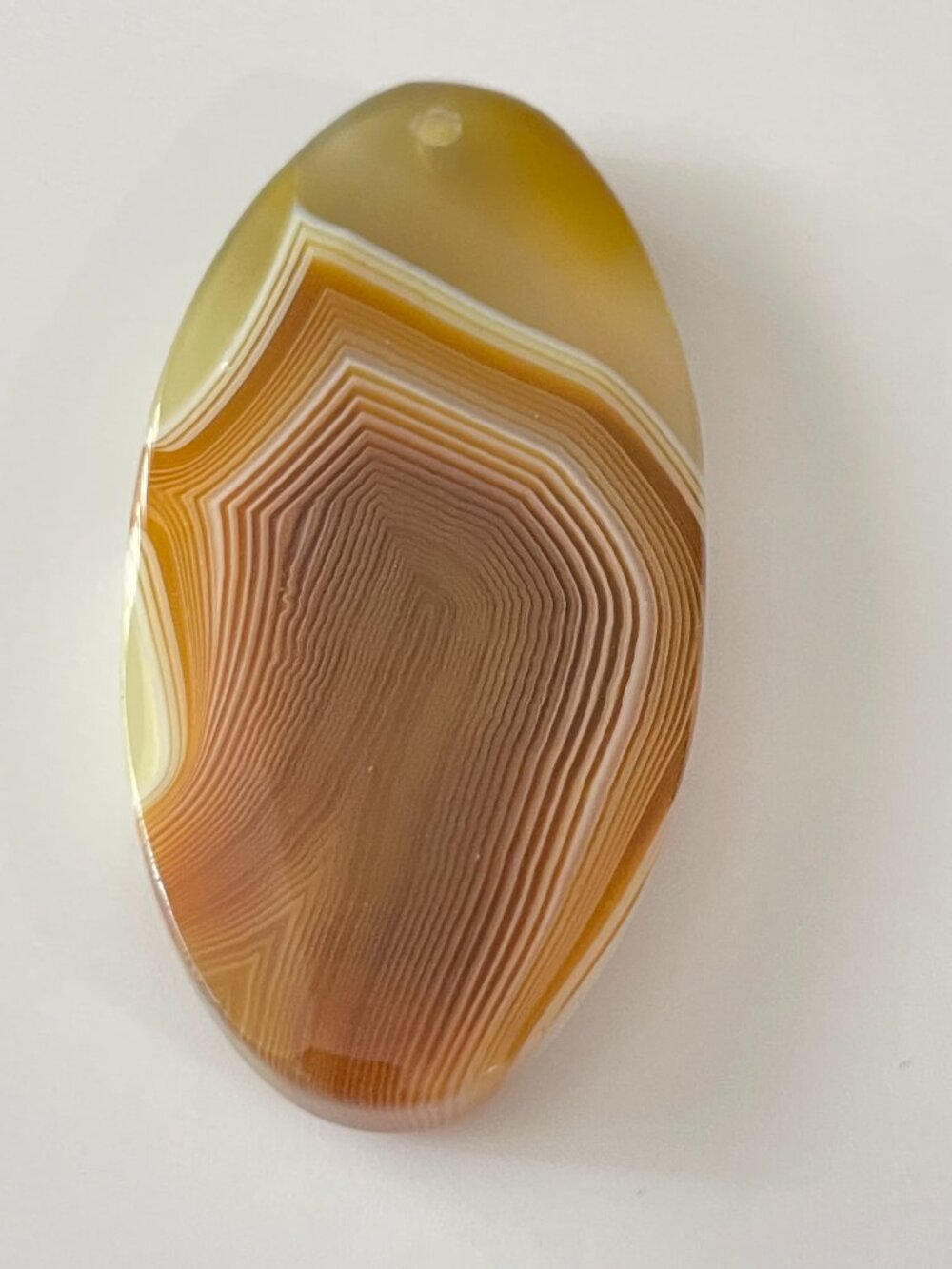 Focal Agate Yellow Pendant Top-drilled Oval 58x29mm Jewelry Making